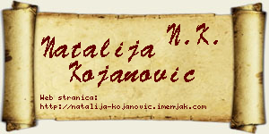 Natalija Kojanović vizit kartica